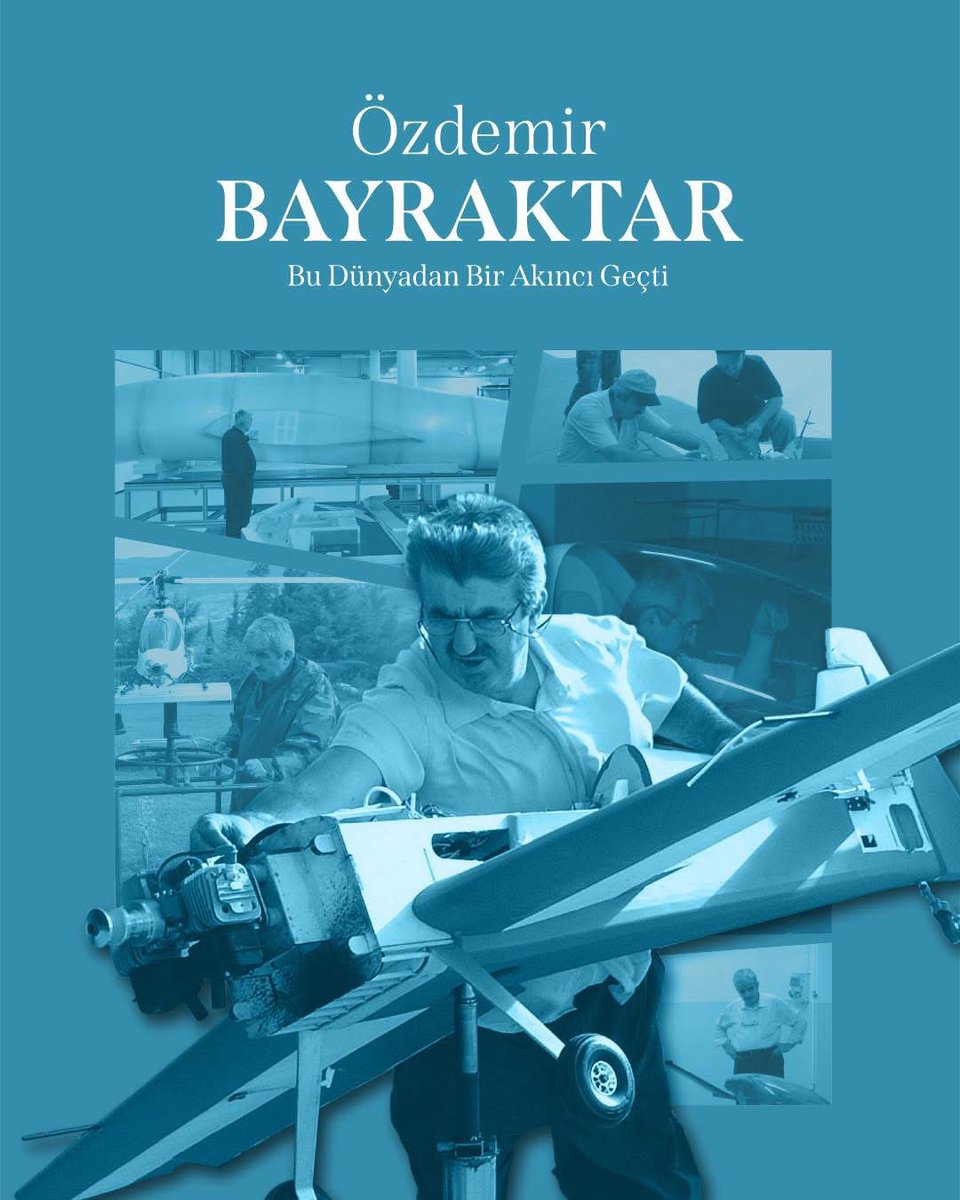 ardahanuniresmi's tweet photo. Merhum Özdemir Bayraktar
Bu Dünyadan Bir Akıncı Geçti

Türkiye’nin millî teknoloji hamlesine ömrünü adayan, üretim azmi ve mühendislik vizyonuyla ilham kaynağı olan merhum Özdemir Bey’i saygıyla ve dualarla anıyoruz. 

Ruhu şad, mekânı cennet olsun.

🔗 https://t.co/ikb834kGGO https://t.co/HaTk8b6mrj