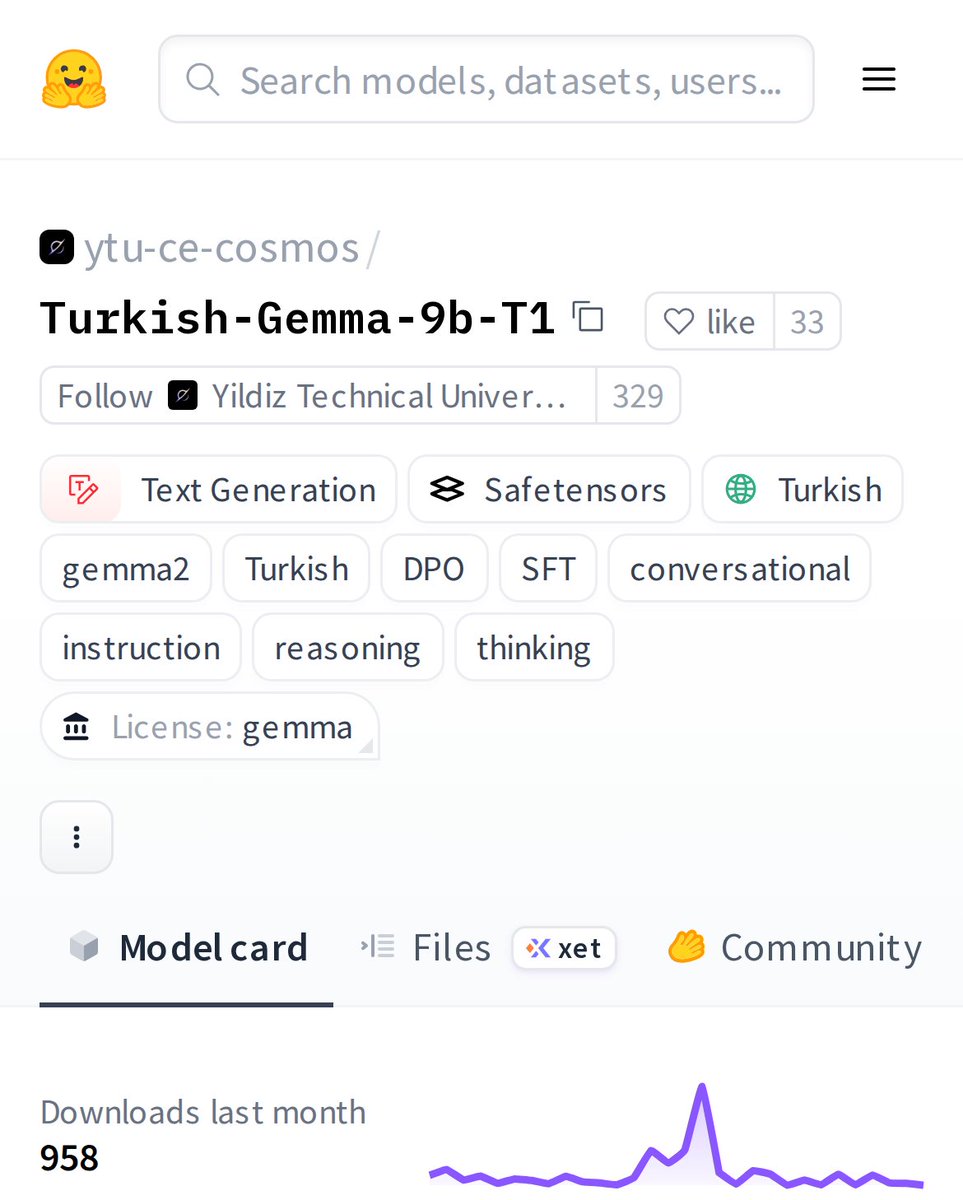 Meet Turkish-Gemma-9b-T1: a specialized AI model fine-tuned for Turkish language tasks. It's not just another chatbot, it's a reasoning engine built for Turkish conversations, instructions, and complex thinking. This is a game-changer for Turkish NLP.
