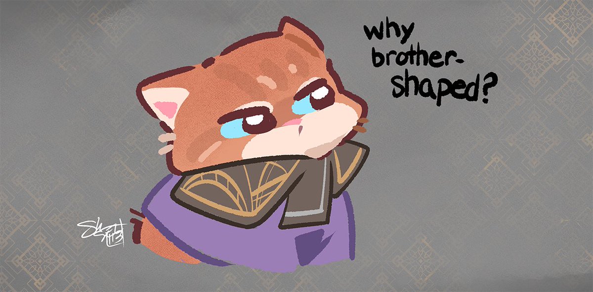 Felt the need to draw some #Expedition33 cats last night. Not super pleased w/Verso’s design but! I do like how Maelle’s scrunchy face turned out. XD Style very much inspired by GENTLECAT/gentleeeeeeecat’s work!