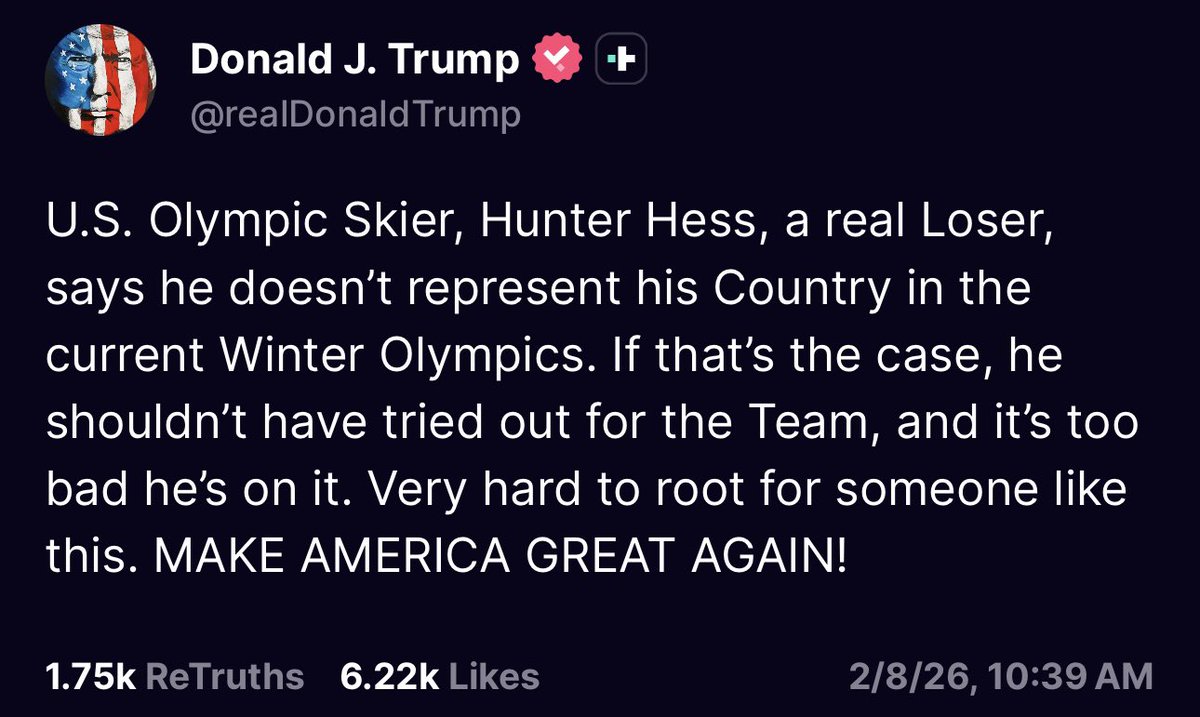 A trivial example of Trump's virulent un-Americanism, beyond his egomania and thin skin. As the old joke goes, the American tells the Soviet, "I can stand in Times Square and shout "Fuck Reagan!" and nothing will happen to me." "Big deal," replies the Soviet, "I can also stand in