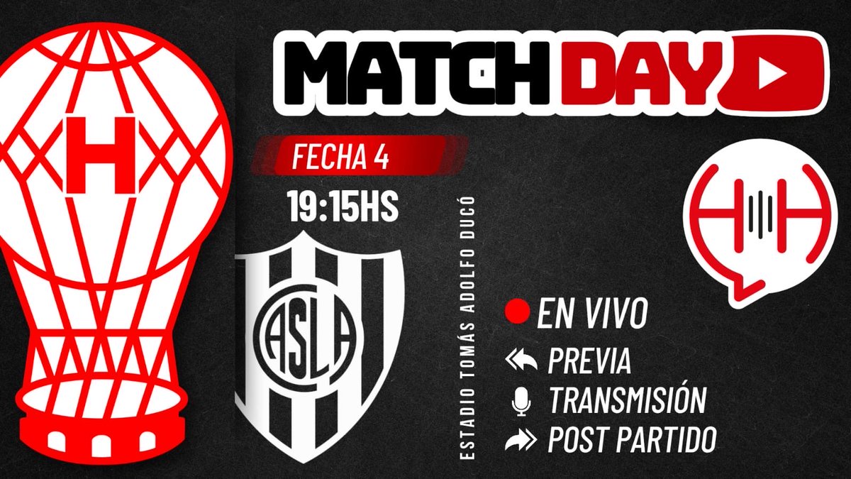 ¡#JuegaHuracán! 🎈♥️
Esta tarde, #MatchDay con previa, transmisión y post partido del clásico ante San Lorenzo en el Palacio Ducó.

¡Te esperamos! 👇🏽🔔
youtube.com/live/aiOldu2it…