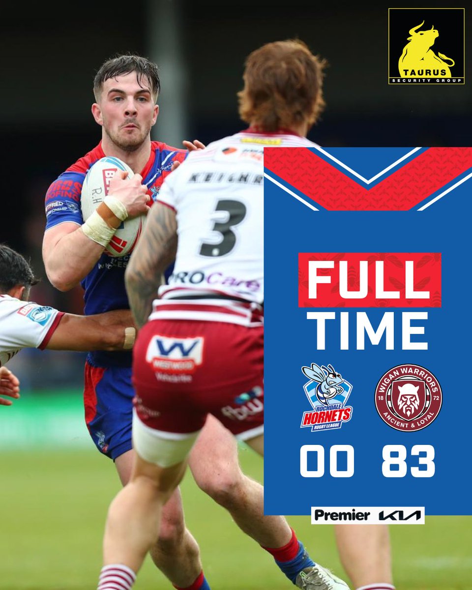 Spirited performance from our boys in blue and red but its Super League <a href="/WiganWarriorsRL/">Wigan Warriors 🍒⚪️</a> who progress to the next round of <a href="/TheChallengeCup/">Betfred Challenge Cup</a> 

Brought to you by <a href="/SecurityTaurus/">Taurus Security Group</a> 🔒
