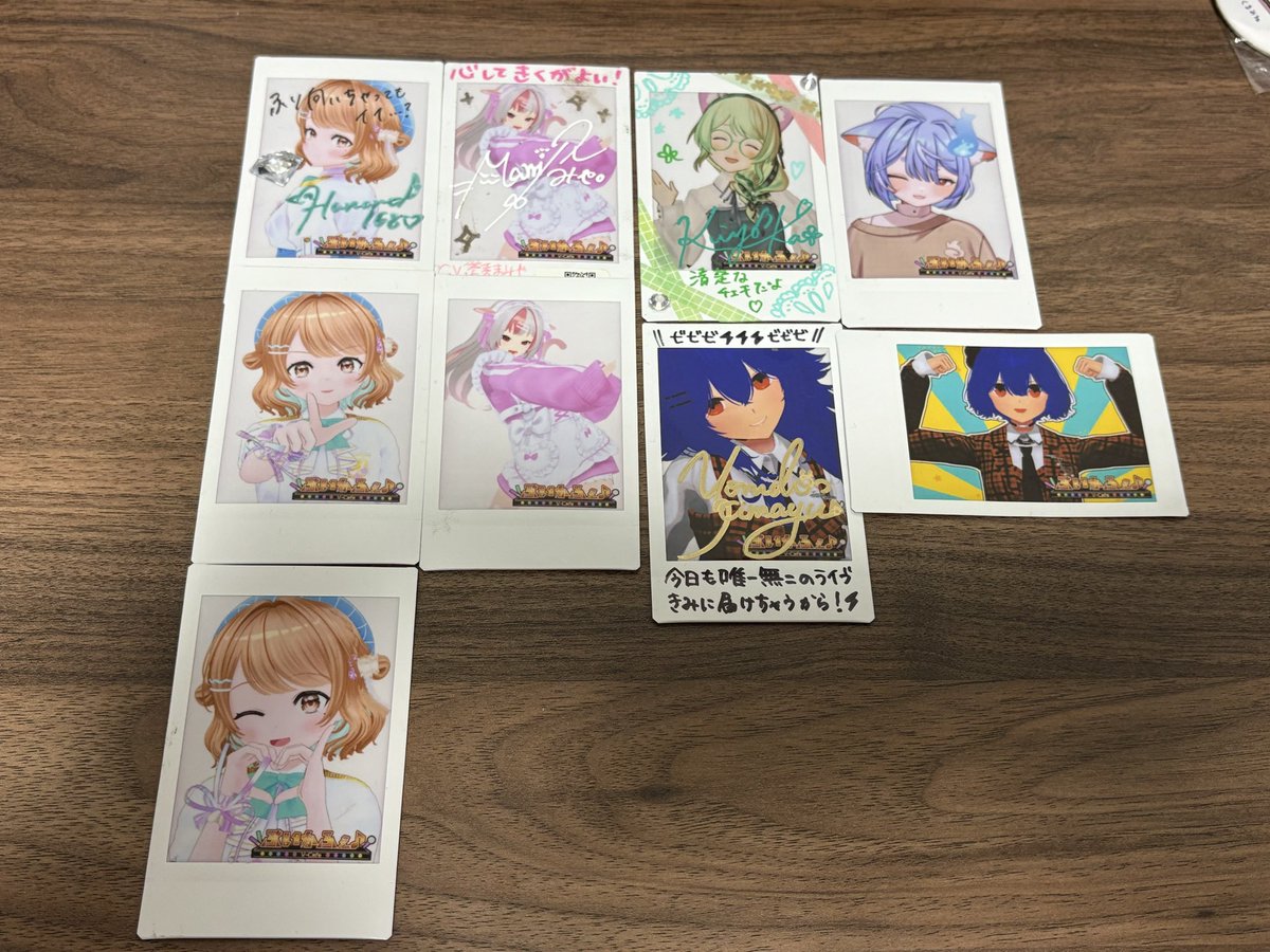 ぶいかふぇ #聞いてよ彩晴さん 今回の戦利品達 チェキくじはそこそこの