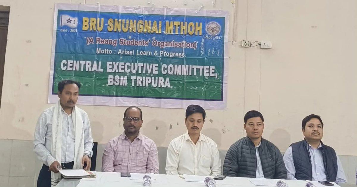 iamRukeshReang's tweet photo. Today, the 1st General Meeting of BSM was successfully held at SBS Yuba Awas, under the leadership of President Mr. Gabriyel Reang.
The meeting was attended by AC Chairman Mr. Gobinda Reang, Vice Chairman Mr. Dayamohan Reang, Office Bearers, and other distinguished members. https://t.co/n9LzUsh0C5