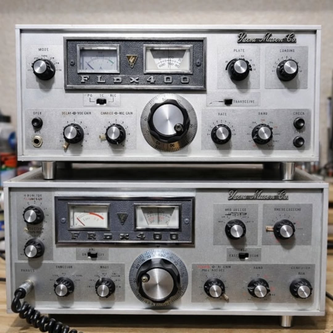 The Twins” Yaesu FRDX-400 receiver and the FLDX-400 transmitter