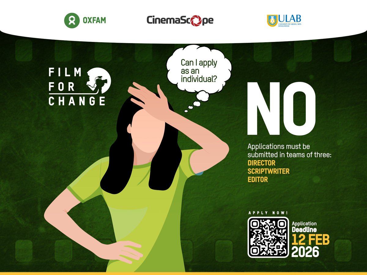 FilmFor70260's tweet photo. The film that captured hearts and the crown, here’s Aatifur Rahman’s winning masterpiece!
Want to be the next? Apply now : https://t.co/OOEhcKyiKW  
Deadline: 12 February

#FilmForChange #CinemaScope #OxfamBangladesh #StudentFilmmakers #SocialImpactCinema https://t.co/99ZfOCm9N4