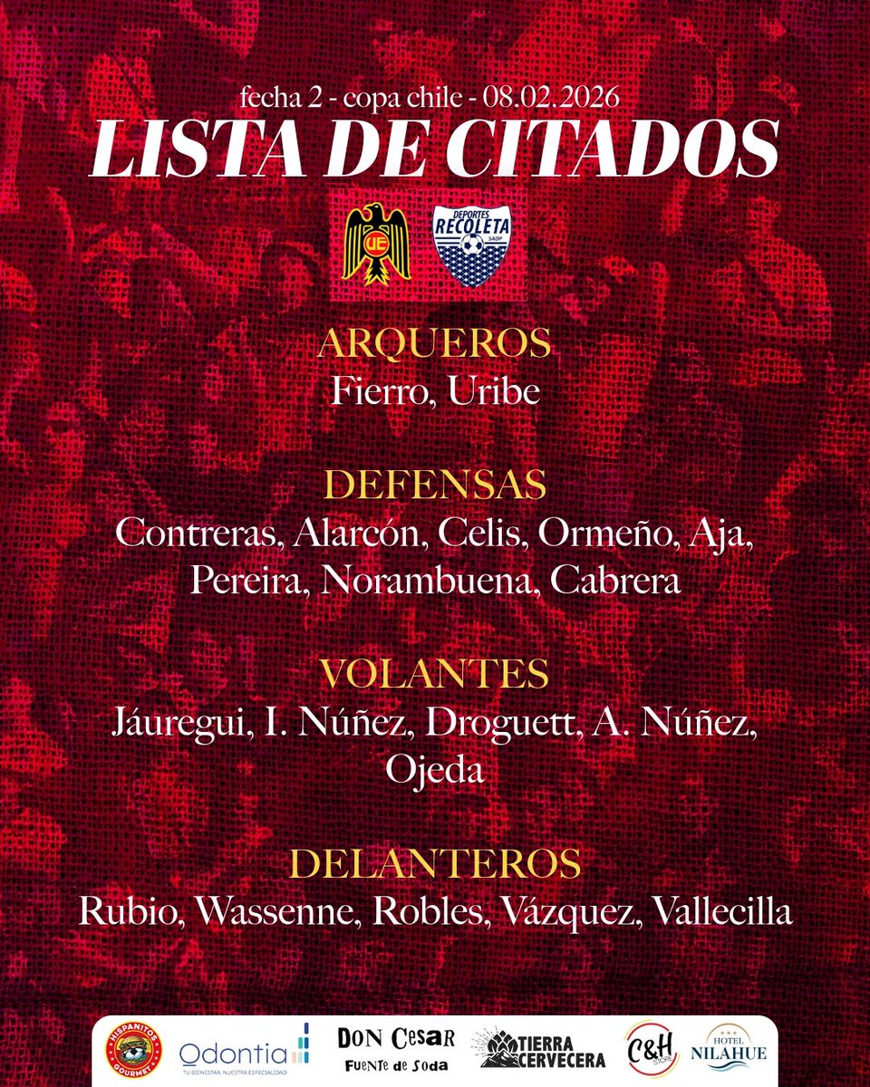 IndepeHispana's tweet photo. 📝 𝐄𝐬𝐭𝐨𝐬 𝐬𝐨𝐧 𝐥𝐨𝐬 𝐜𝐢𝐭𝐚𝐝𝐨𝐬 𝐩𝐨𝐫 𝐆𝐨𝐧𝐳𝐚𝐥𝐨 𝐕𝐢𝐥𝐥𝐚𝐠𝐫𝐚 𝐩𝐚𝐫𝐚 𝐫𝐞𝐜𝐢𝐛𝐢𝐫 𝐚 𝐃𝐞𝐩𝐨𝐫𝐭𝐞𝐬 𝐑𝐞𝐜𝐨𝐥𝐞𝐭𝐚.

¡Vamos Rojo querido! ❤️💛 https://t.co/ywmQToMfda