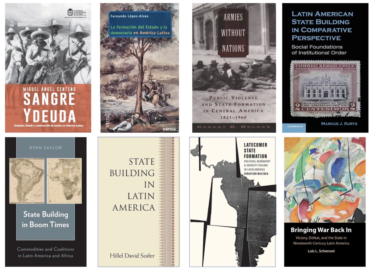 Estados latinoamericanos

Esta es mi lista corta de libros comparativos sobre la formación inicial de los Estados latinoamericanos y sus efectos en la capacidad estatal. Se centran en el siglo XIX.

Centeno sentó las bases del debate. Otros continuaron la agenda de investigación.