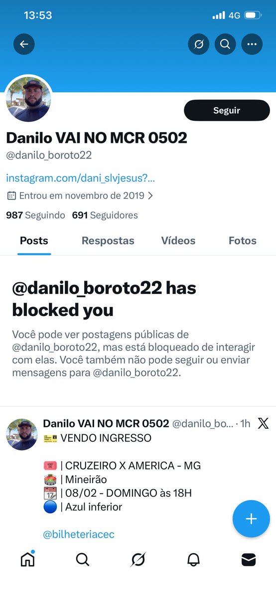 Pessoal, esse cara aqui está passando golpe em ingresso pro jogo de hoje, tomem muito cuidado! <a href="/bilheteriacec/">Bilheteria Celeste</a>