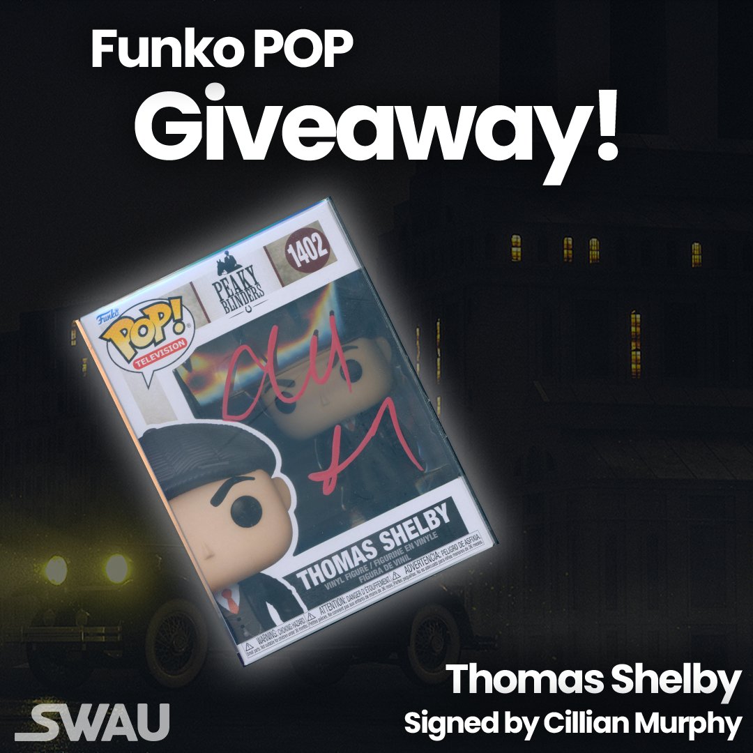 Are you a fan of Peaky Blinders? 🫢

Don’t miss out on a chance to win this amazing Thomas Shelby Funko Pop signed by Cillian Murphy, including character name!

Here are the rules ⬇️

To enter:
• Follow <a href="/swau_official/">SWAU</a>
• Like this post
• Repost this post for an extra entry
•