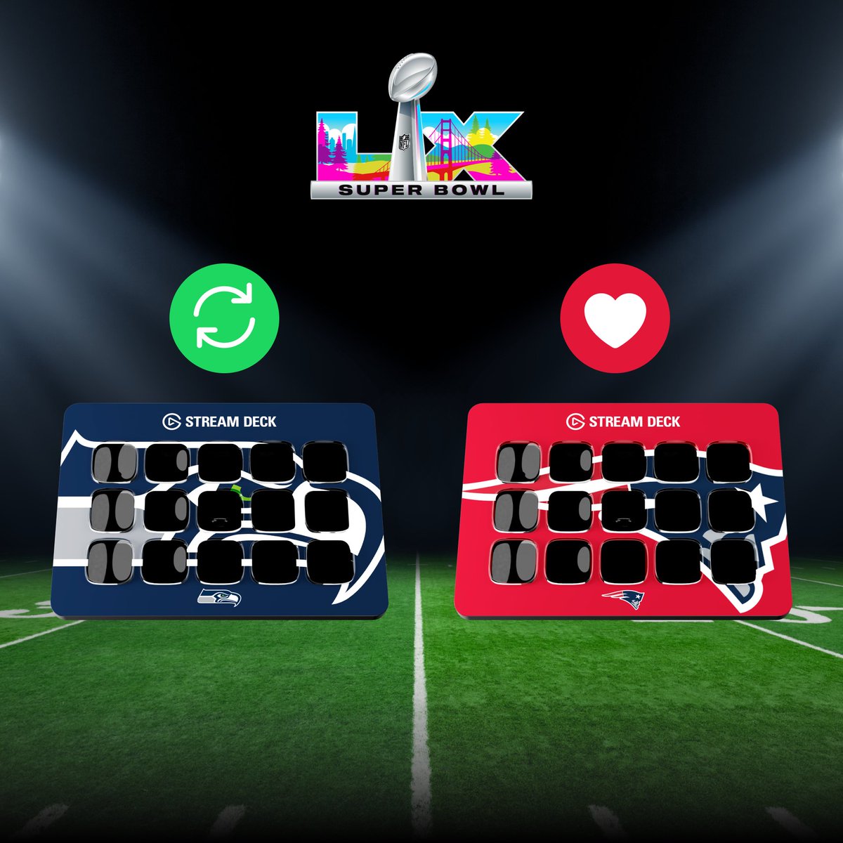 🏈🍿 The #SuperBowl kicks off today! Who you got?

🔃 for Seahawks
❤️ for Patriots