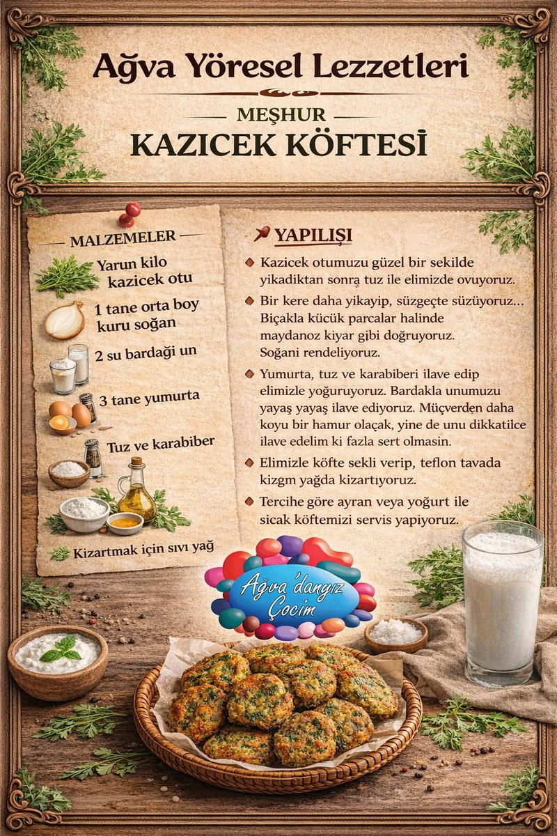 istanbulsile's tweet photo. Şile Ağva Yöresel lezzetlerimizden meşhur kazıcek köftesi.

Yapmak isteyip tarif arayanlar için paylaşalım.

* Ağva'danyız Çocim kitabından alınmıştır. Kitapta daha geniş tarifler se mevcut. İnternet kitpa sitelerinden temin edilebilir. https://t.co/NRfqkISUHK