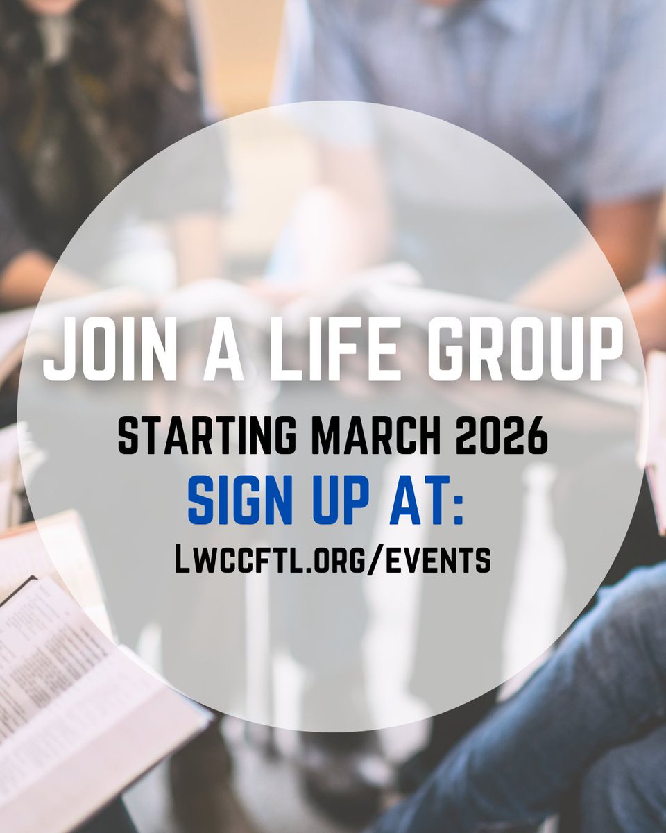 LivingWaterFTL's tweet image. Life Groups are back March 1st through April 12th!
Life is better together, and our Life Groups are the perfect place to grow in faith, build meaningful relationships, and enjoy some fun along the way. 
#LWCC #LifeGroups #GetPluggedIn