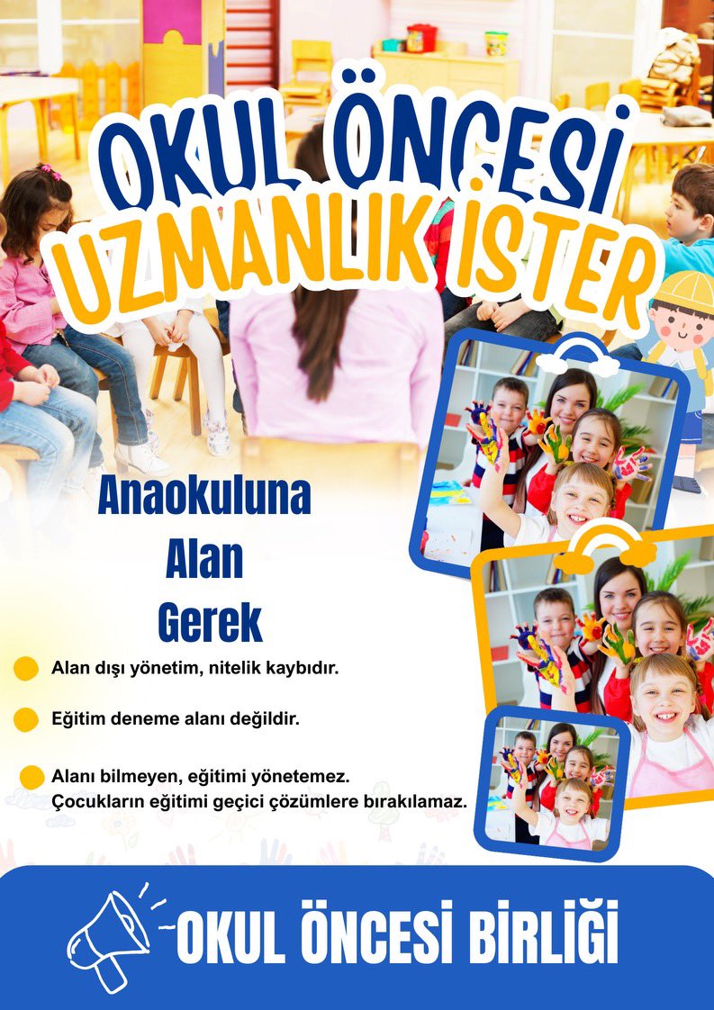 ramazanyigit4's tweet photo. Anaokullarında sınıf öğretmenlerinin okutacağı bir ders bulunmamaktadır. Buna rağmen müdürlük tercihine açılması, okul öncesi öğretmenlerinin alan hakkını gasp etmektir. Bu düzenleme adil değildir.
#AnaokulunaAlanGerek @tcmeb @tegm @egitimbirsen @turkegitimsn https://t.co/AV2ZJEXbJS