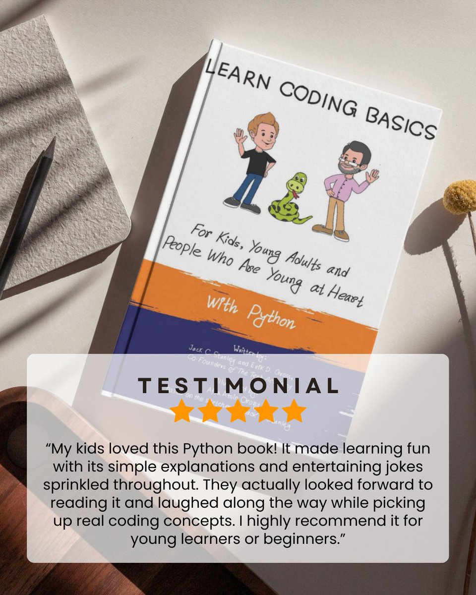 TheTechAcad's tweet photo. 📚 Learning to code has never been this fun!

Start your coding adventure today! 🐍💻https://t.co/9czKL68S8X

#thetechacademy #codeschool #techjob #softwaredeveloper #learntocode #computerprogrammer #computers #tech #codingbook #techbook #technologybasics https://t.co/R2Ub8iReZo