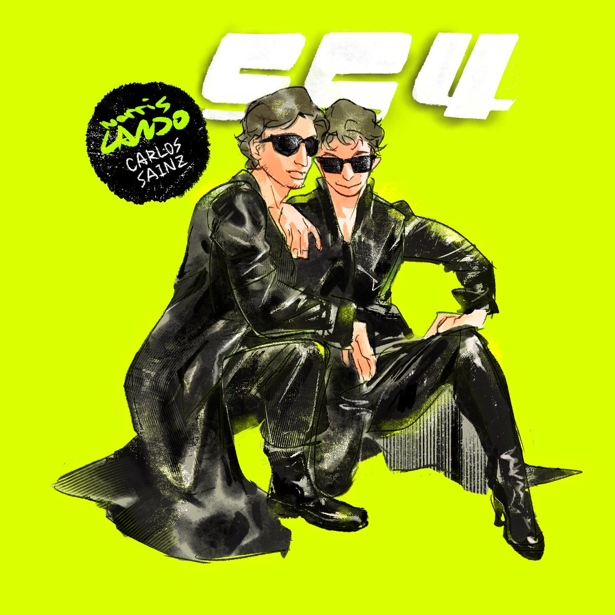 💚I just wanna go back, back to 2019🔙
⛳️Take a ride with my old teammate😎

#carlando #f1fanart #CS55 #LN4