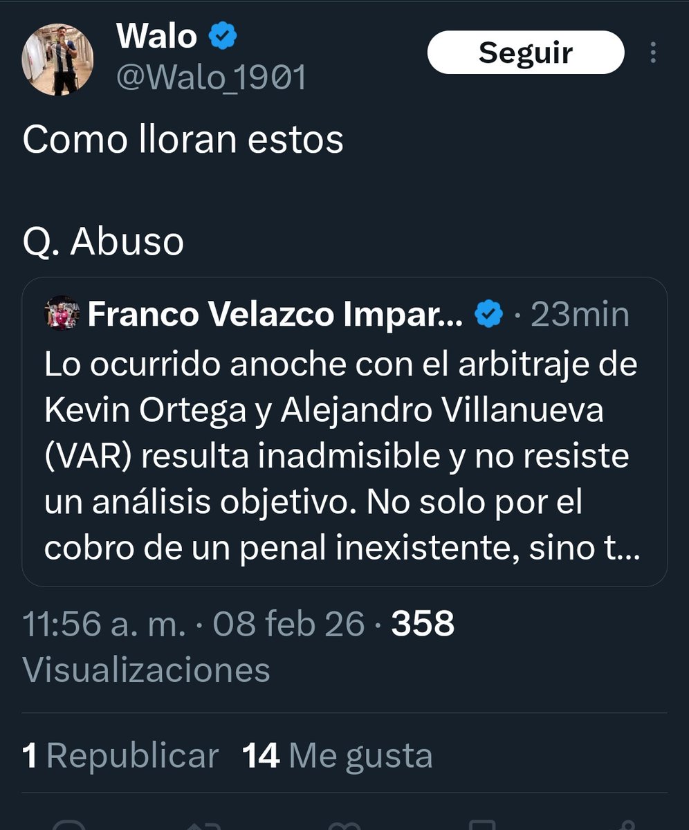 Este doble moral se olvida que amenazó árbitros con que algo les podría pasar a ellos o a sus familiares. 
Tiene memoria selectiva.