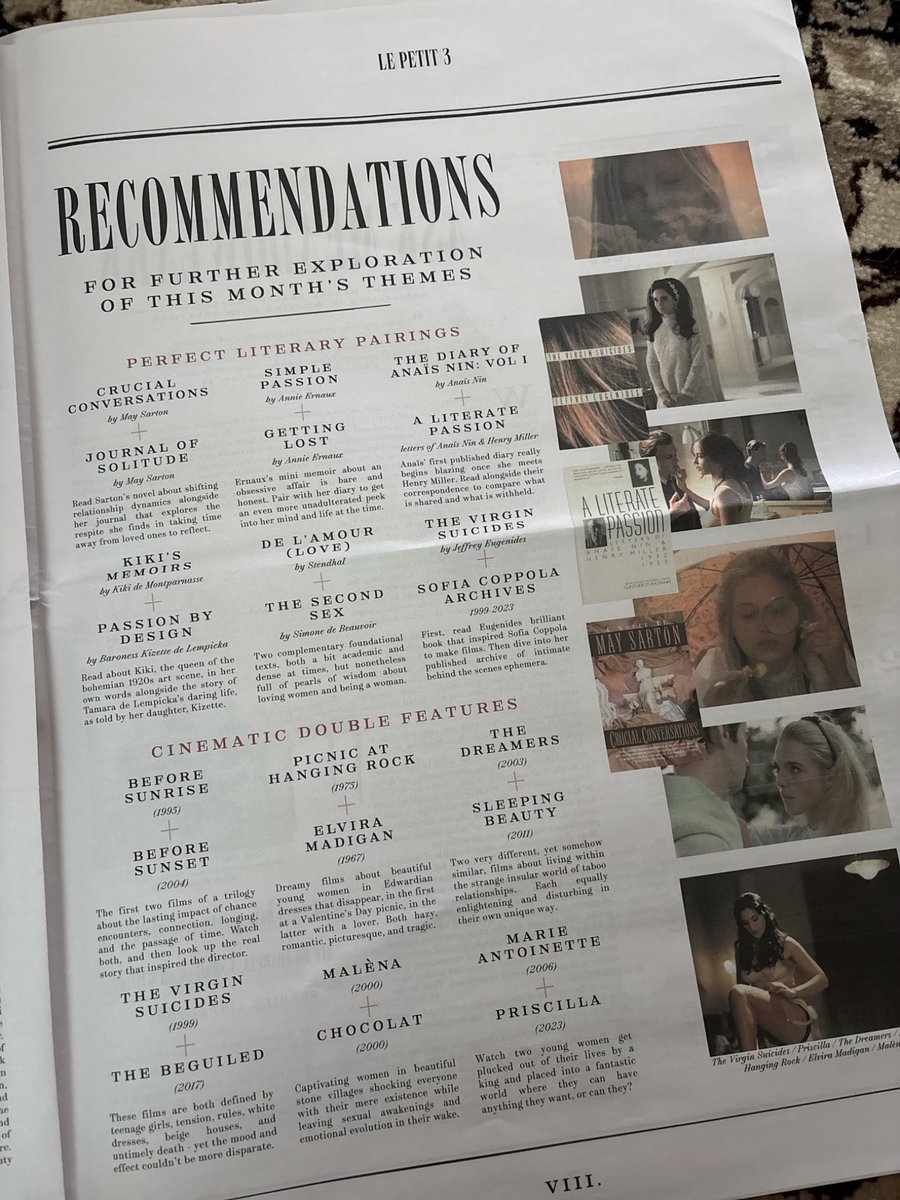 i subscribed to an arts &amp; culture newspaper called le petit 3 and it's soo fun like there's recipes and film/book recommendations and a crossword puzzle