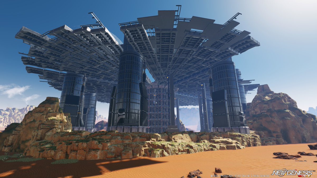 #PSO2NGS_SS
#クリエイティブスペース 
#FF7R
ミッドガル下層のみですが、ちょっとかっこ良すぎるくらいの出来映えだ（自画自賛）www　　魔晄炉からの外縁と６番プレート（写真右の欠けてる部分）は建設途中という設定なのですがかなりそれっぽくなった。
