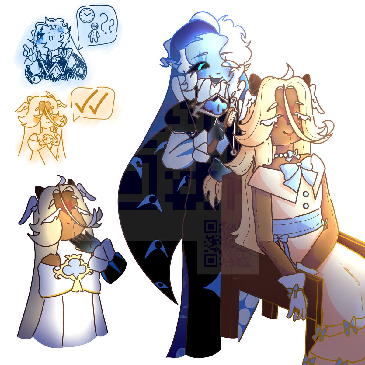 NillystellaS2's tweet photo. SO HI, I FINISHED THE GIFT @lullabyte0 !! 
To be honest, I prefer this one much more than the one I did last year:D
I specifically made Shadow Milk ask if Pure Vanilla wants to do it, because, yeah, even this requires a lot of trust! https://t.co/ovsVqJ6mPO
