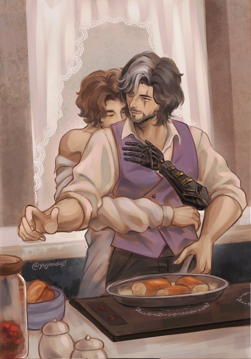yujinnda0's tweet photo. 𝘛𝘩𝘦𝘺 𝘳𝘦𝘢𝘭𝘭𝘺 𝘨𝘦𝘵 𝘵𝘰 𝘩𝘢𝘷𝘦 𝘵𝘩𝘪𝘴.

Inspired from the fic "resting by the hearth" by vannral (🔗 below)!! This fic had me in a headlock, I reaaallly love verstave bonding over cooking 😩🫶
#verstave https://t.co/65qitwOAOd