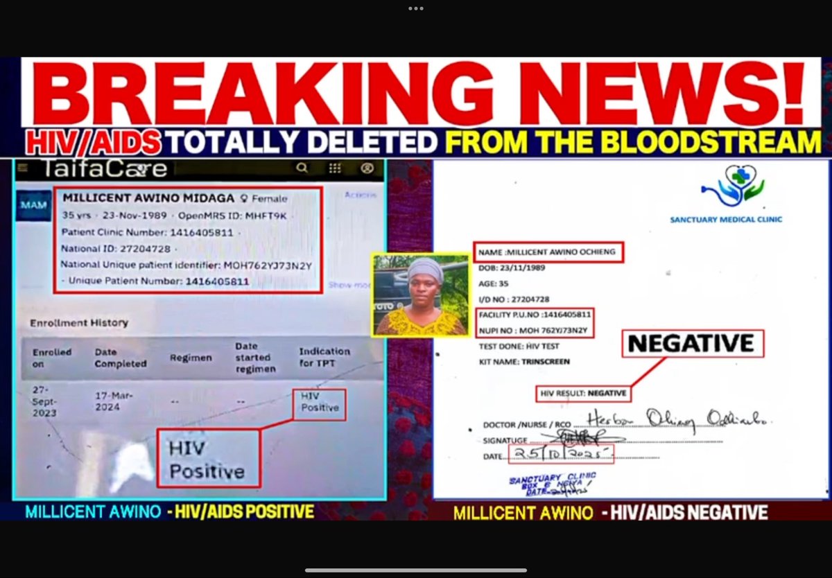 When Jesus went to the cross the bible says he carried the heavy wait of sin carrying our burdens so that we may be set free and today those with HIV are set free.evidwnce based practices.

#HIVHealedMustWatch