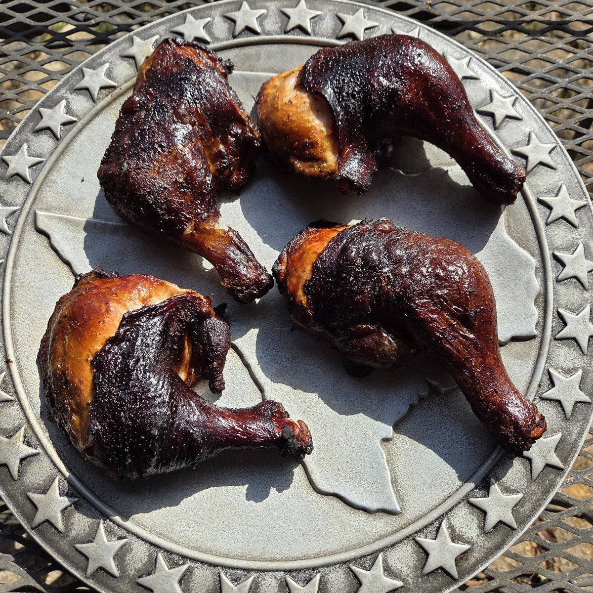 Grilled chicken. Garlic powder, cumin, salt, pepper.