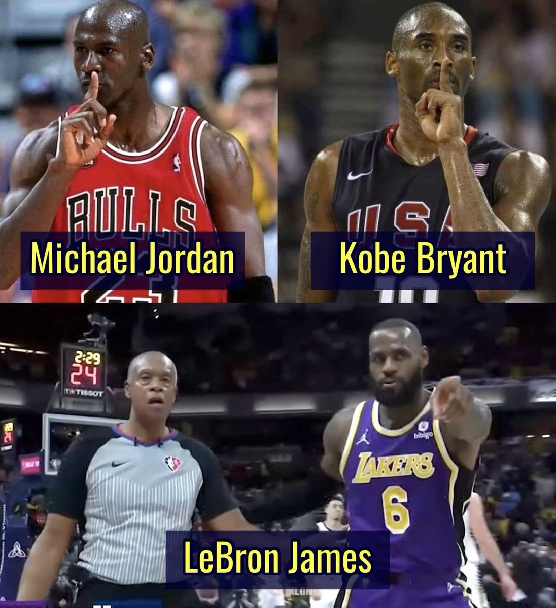 NBAMemes's tweet image. How NBA legends deal with hecklers: