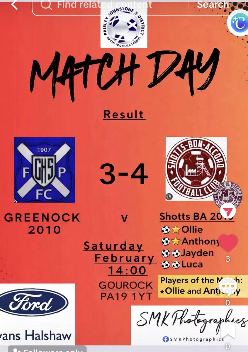 Great advert for youth football down in Greenock yesterday. The game swung back &amp; forth between 2 determined sides. We managed to secure the points in closing stages. We wish <a href="/ghsfp2010s/">GHSFP2010s</a>  all the best for the remainder of their season.POM went to our 2 strikers Olly/Antoni 🇵🇱 ⚽️