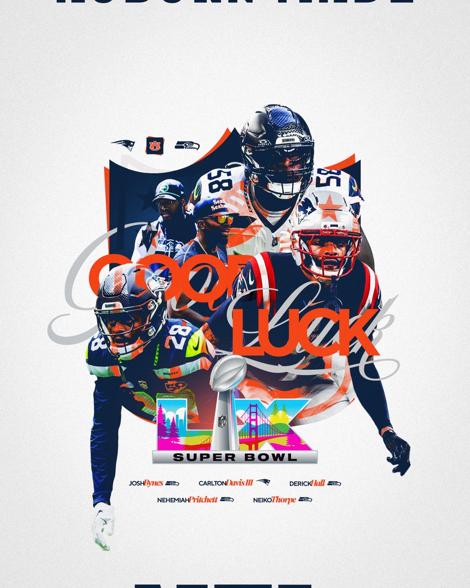 AuburnFootball's tweet photo. Best of luck on the biggest stage 🏈

#WarEagle | #SBLX https://t.co/joYYYkm87a