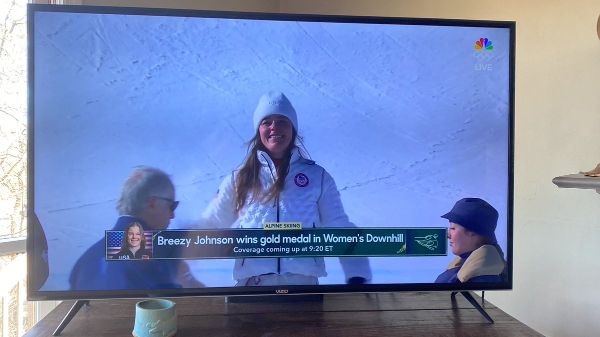 TiffanyKaz's tweet photo. @NBCSports @NBCOlympics What a huge spoiler to tell us about Breezy’s gold BEFORE showing the coverage! WTH?? How about just a teaser that an amazing American is coming up?? https://t.co/EySeYv6AD5