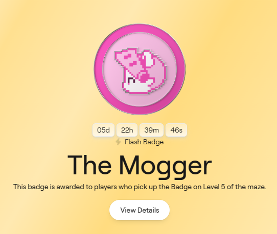 The most beautiful badge on <a href="/AbstractChain/">Abstract</a> awaits you and me in Maze of Gains from <a href="/onchainheroes/">Onchain Heroes: Maze of Gains</a>.

I will devote this evening to finding it on level 5 in the game.