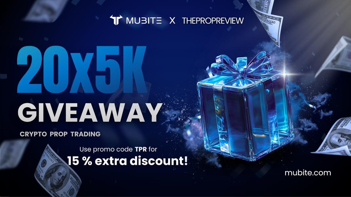 🔥 20 x 5k Giveaway🔥 

👇To Enter 
1⃣ Follow -<a href="/MUBITE_COM/">Mubite.com</a> | <a href="/ThePropReview/">The Prop Review</a>
2⃣ Like and Repost this post! 
3⃣ Join us on DISCORD: discord.gg/mubite
4⃣ Tag 3friends in comments
