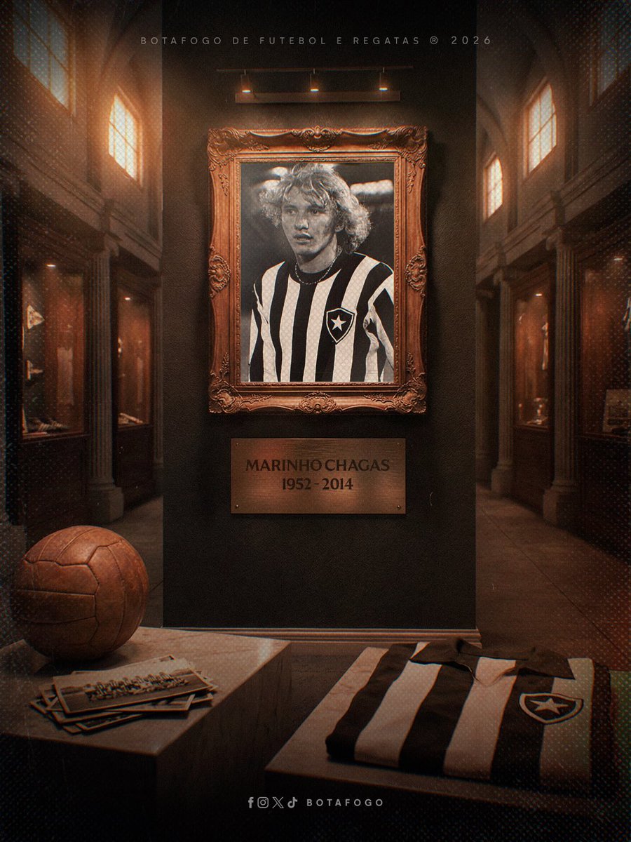 Dia de celebrar a história e o legado de Marinho Chagas, ídolo que honrou a camisa do BOTAFOGO com fibra e talento na década de 70. Obrigado por cada minuto, Bruxa! Te amaremos para sempre! ⭐️🖤 #BFR