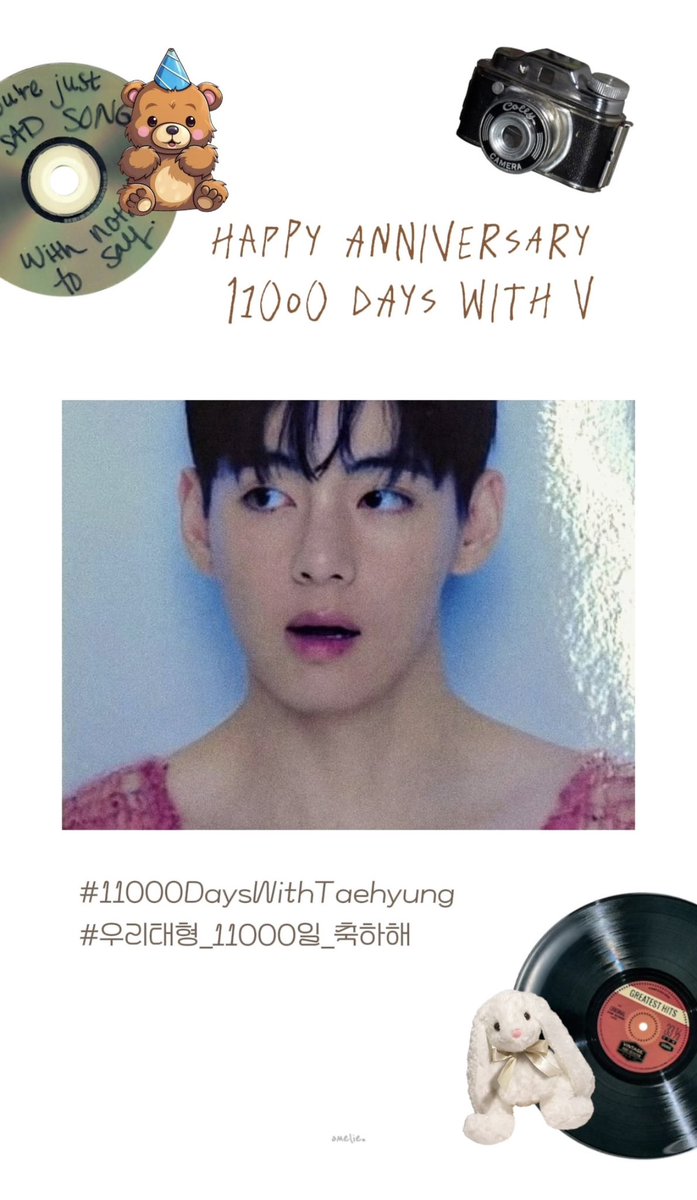 ♡*｡⋆ ✿ 

ꫝꪖᩏᩏꪗ ౹౹੦੦੦ ᦔꪖꪗక ᭙ỉᡶꫝ ꪜ

-

#11000DaysWithTaehyung
#우리태형_11000일_축하해