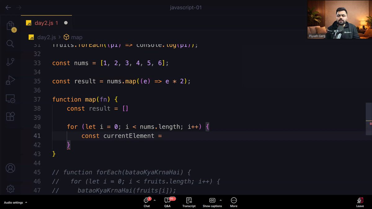 piyuscodes's tweet photo. JavaScript continues ... 🥰🔥

#chaicode #javscript #LearnInPublic 
@piyushgarg_dev @Hiteshdotcom @nirudhuuu @ChaiCodeHQ @yntpdotme https://t.co/PTXkYFZ8DP