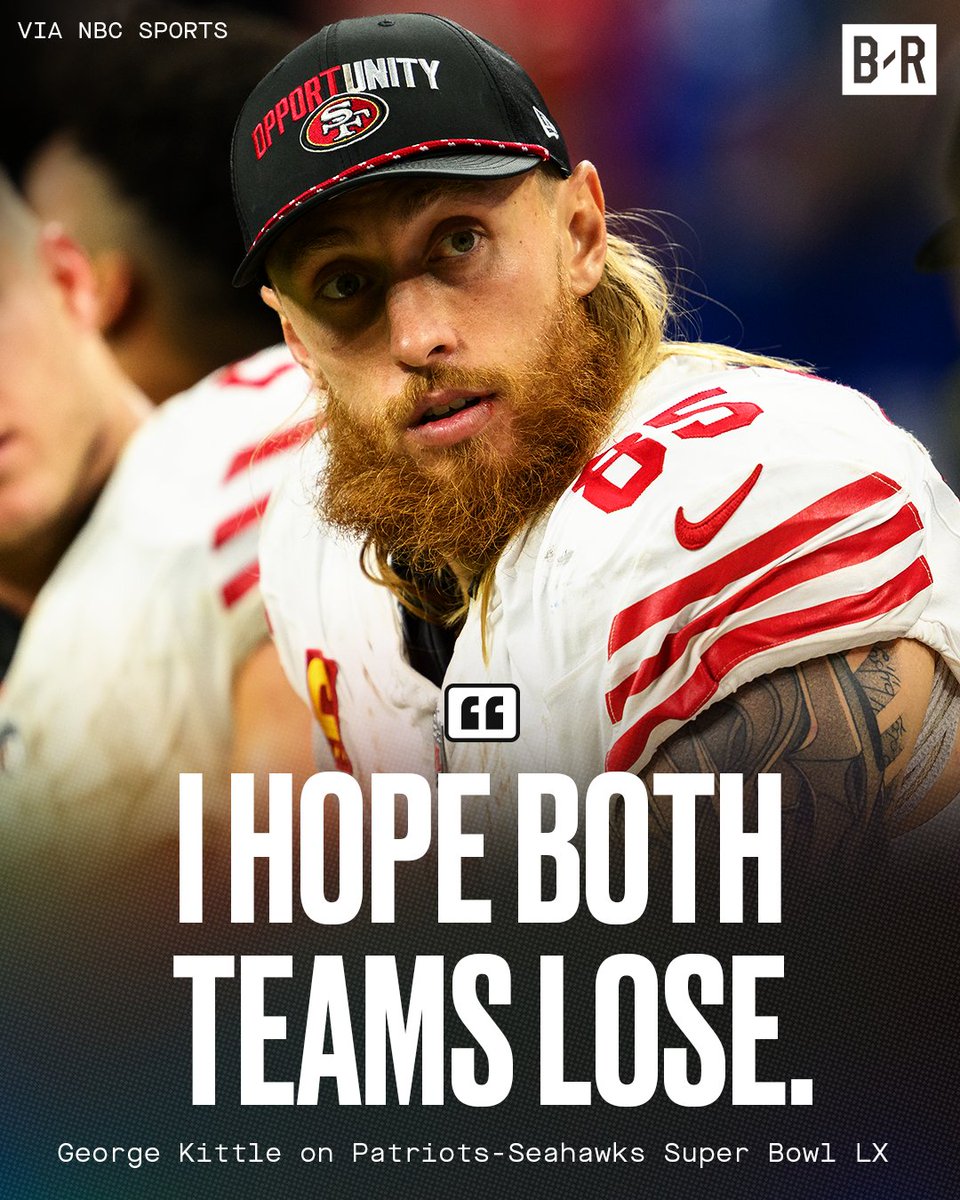 BleacherReport's tweet photo. Georgle Kittle was asked who's winning the Super Bowl 😭

(via @NBCSAuthentic) https://t.co/AP5AlsRaM5