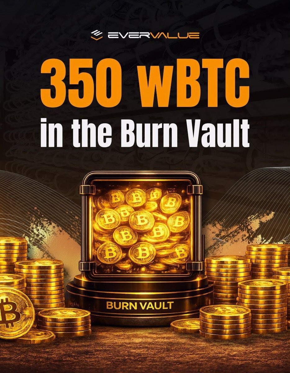 🗣Herkese selam arkadaşlar. Sizlere <a href="/EverValueCoin/">EverValue</a>  hakkında güzel bir haber vermek istiyorum.

🔥Burn Vault’ta 350 wBTC Barajı Aşıldı🧨

​Bitcoin akışı hızlanıyor, $EVA ’nın teminatı her geçen gün güçleniyor. Burn price üzerindeki pozitif baskı ise #EVA topluluğu için harika bir