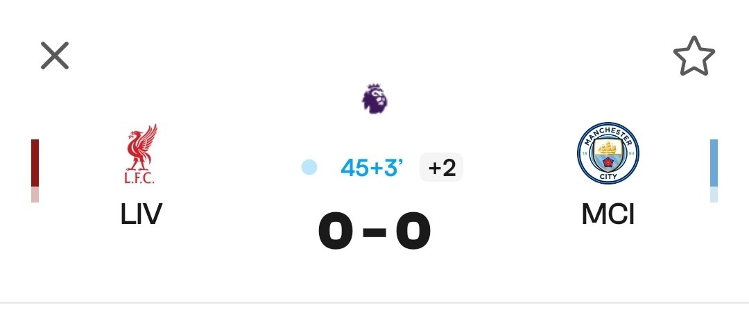 HT at Anfield.

Liverpool 0-0 Manchester City.

Man City is so done. They can't even play like a team. 

It's sad to see.

#ManchesterCity #Liverpool #Premier #LIVMCI