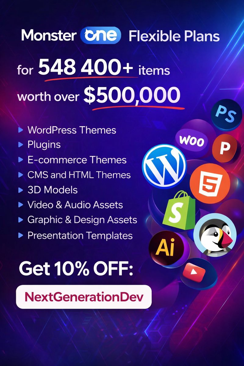 mazedulislam27's tweet photo. 🔥Create smarter. Design faster. Grow without limits. 💼✨
👉 Get instant access: https://t.co/DdIJrUxfpB

#MonsterONE #LifetimeDeal #DesignAssets #WebDesign #WordPressThemes #DigitalMarketplace #UnlimitedDownloads #SpecialOffer #mazedulislam27 #NextGenerationDev https://t.co/ijbZkiGyZv