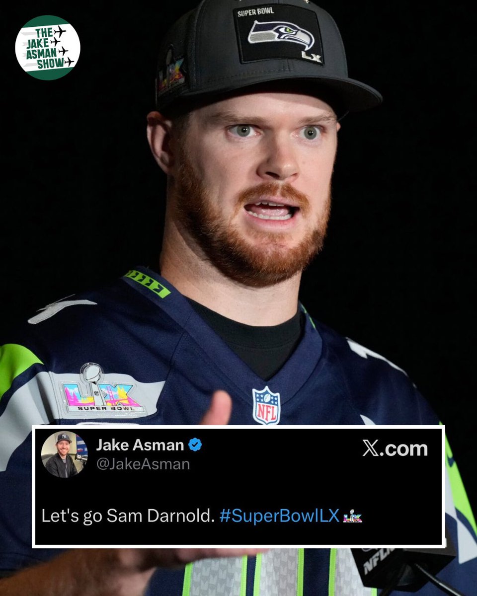 JakeAsmanShow's tweet photo. All Jet fans are rooting for Sam Darnold today! https://t.co/r2PHSONKwi