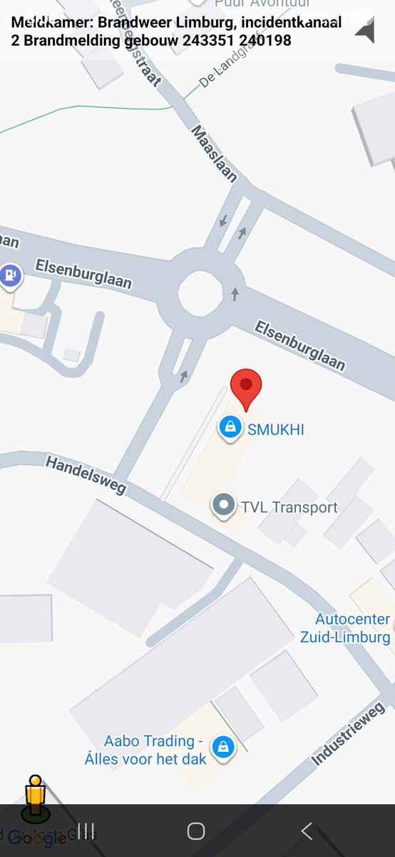 Grote brandmelding bij gebouw op de Handelsweg in Geleen