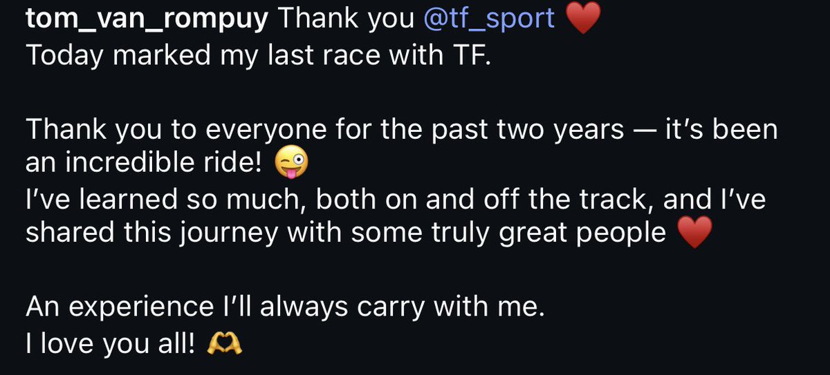 TF Sport tweet media