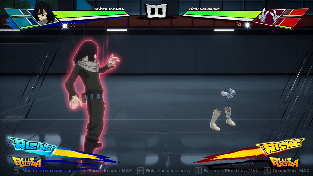 Practicando me e dado cuenta de un detalle muy bueno del juego y a la vez un team anti Aizawa.  Resulta que el Quirk de Aizawa no funciona en 3 personajes los cuales son Mecha All Might, Mei Hatsume y Toru Hagarure. 2 porque no usan quirk y otra porque es invisible XD #MHAAJ #MHA