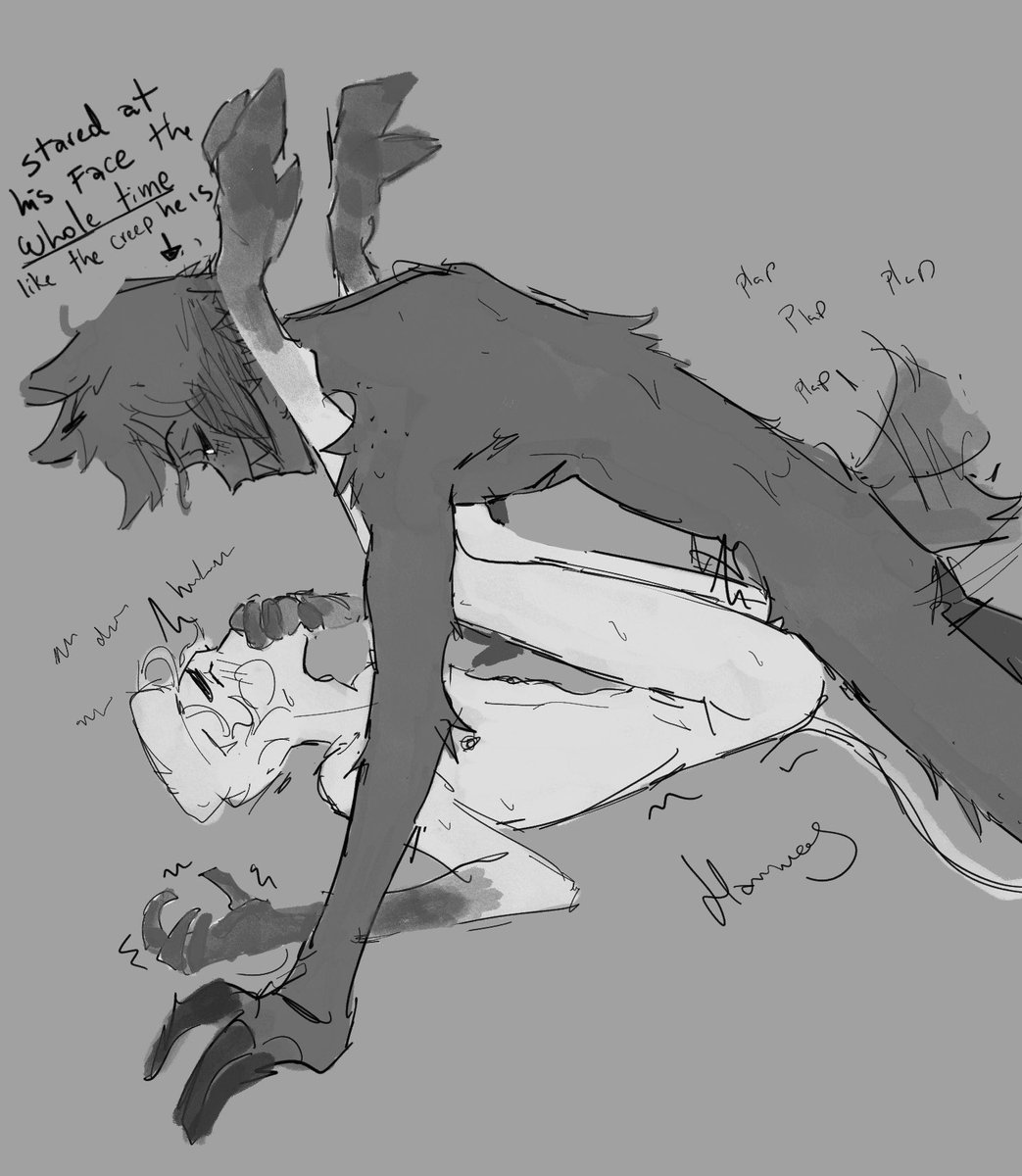 Harwog's tweet photo. Not letting you get away that easily. 
NSFW 

#radioapple 📻🍎 #RadioAppleNSFW #wip https://t.co/FaLwZiGVek