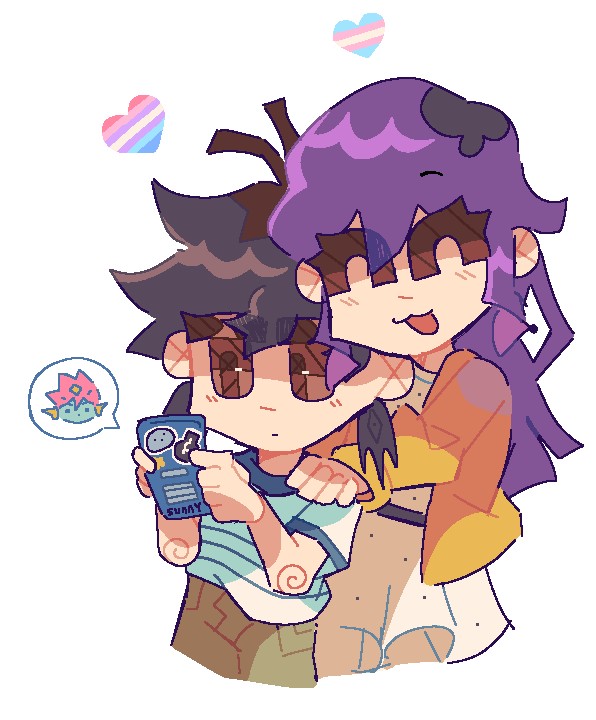 Mari and her little sister!! 

#OMORI #OMORIFANART