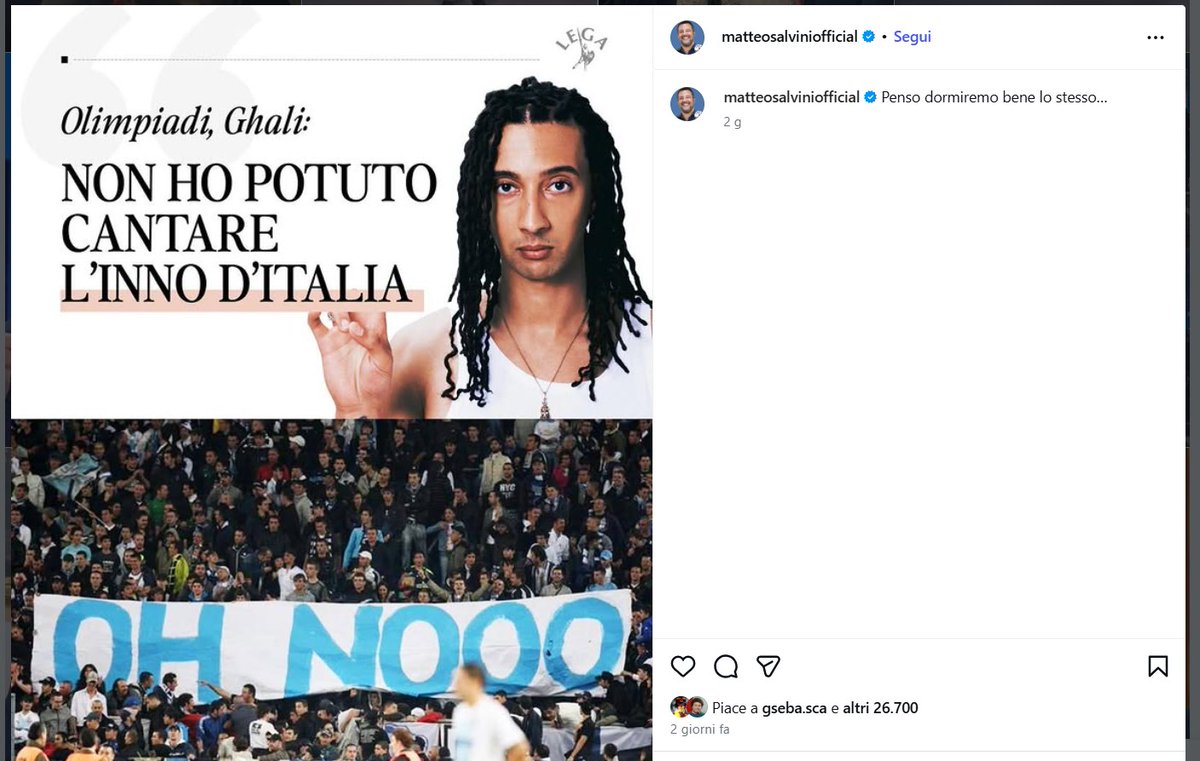 <a href="/matteosalvinimi/">Matteo Salvini</a> Vero, come dimenticare che voi siete quelli della libertà di espressione prima di tutto.