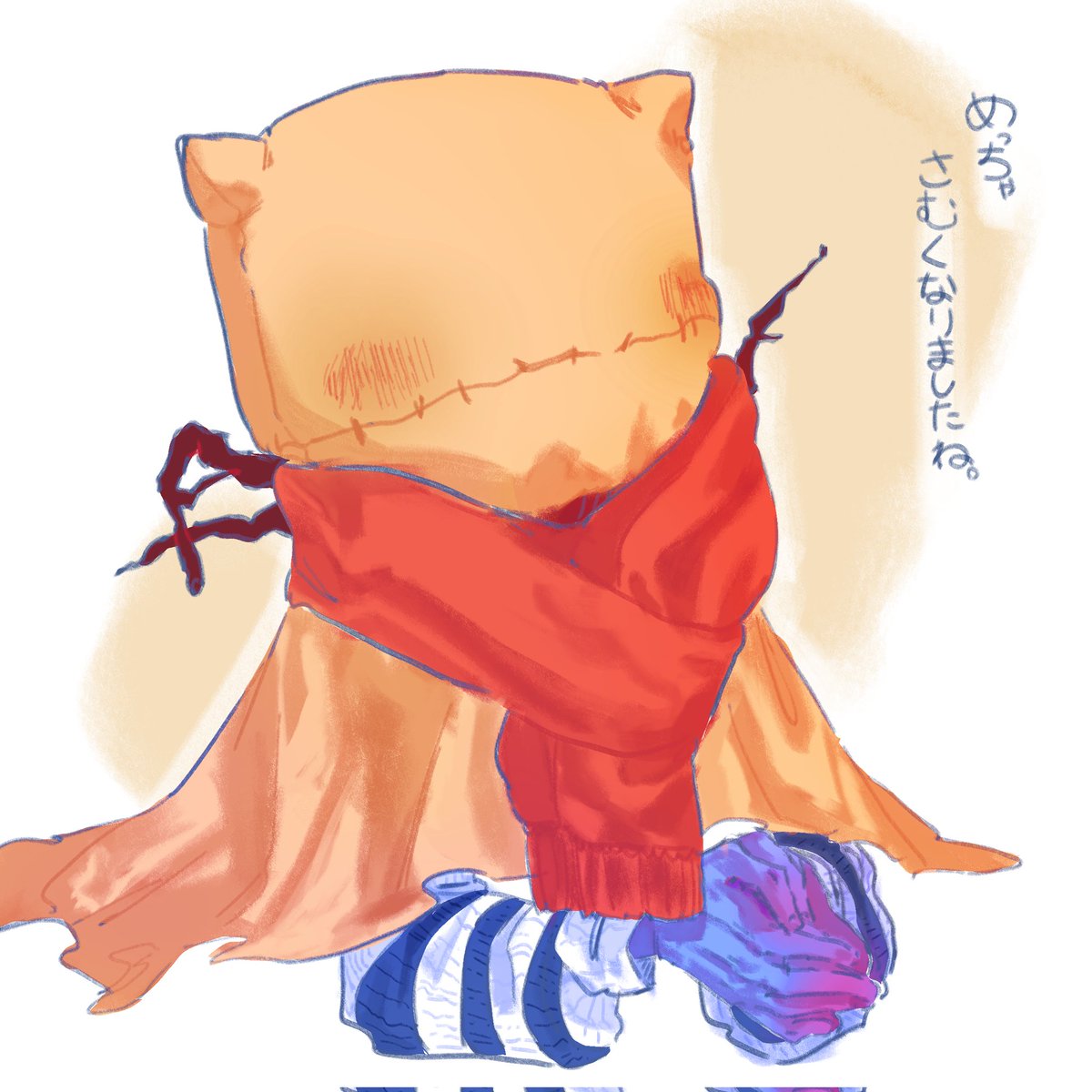 おてて真っ赤になっちゃう