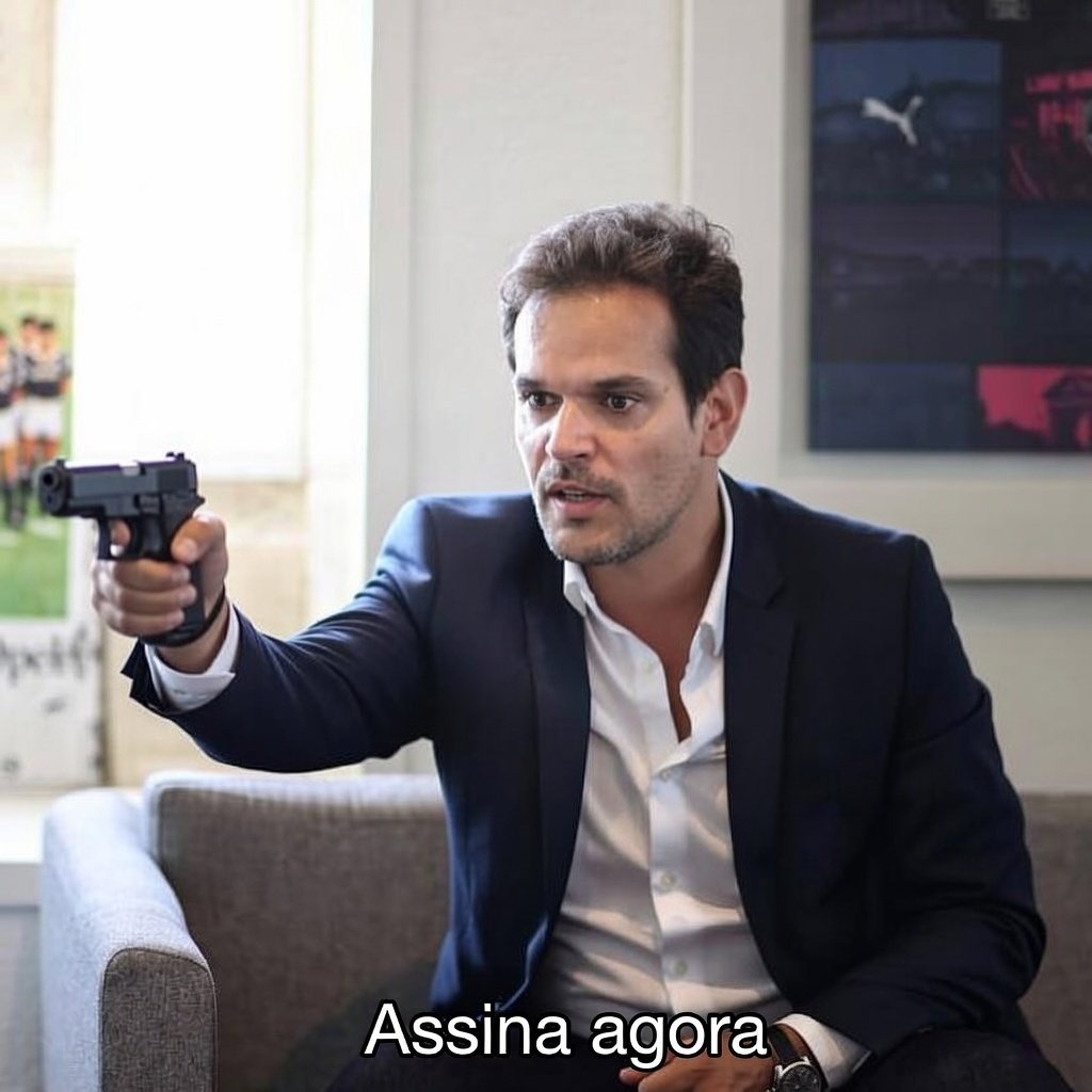 Mais um que o Admago colocou uma arma na cabeça e obrigou a assinar pqp