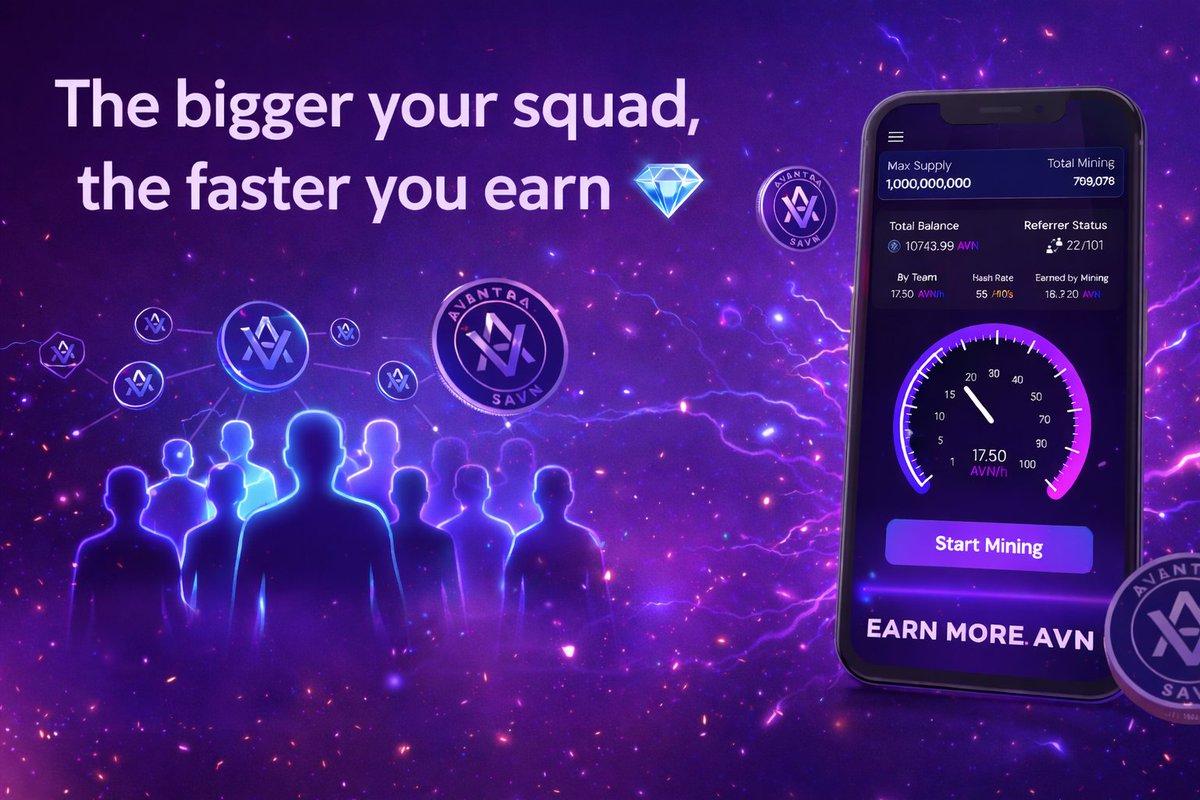 💪 Aventra Fam, keep mining &amp; building!

🔥 Keep mining.
🔥 Keep building.

🚀 Aventra is just getting started.

#AVN #Web3 #Binance